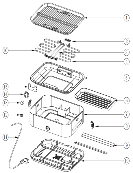 Spare Parts E-carlo Barbecook Red